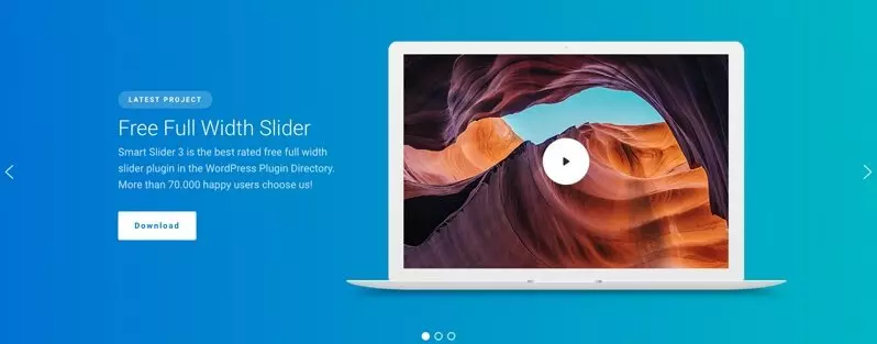 ví dụ hero slider wordpress
