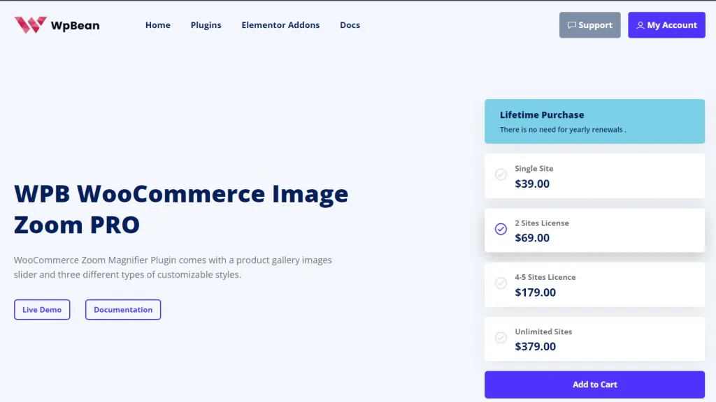 WPB Woocommerce Image Zoom Pro